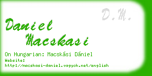 daniel macskasi business card